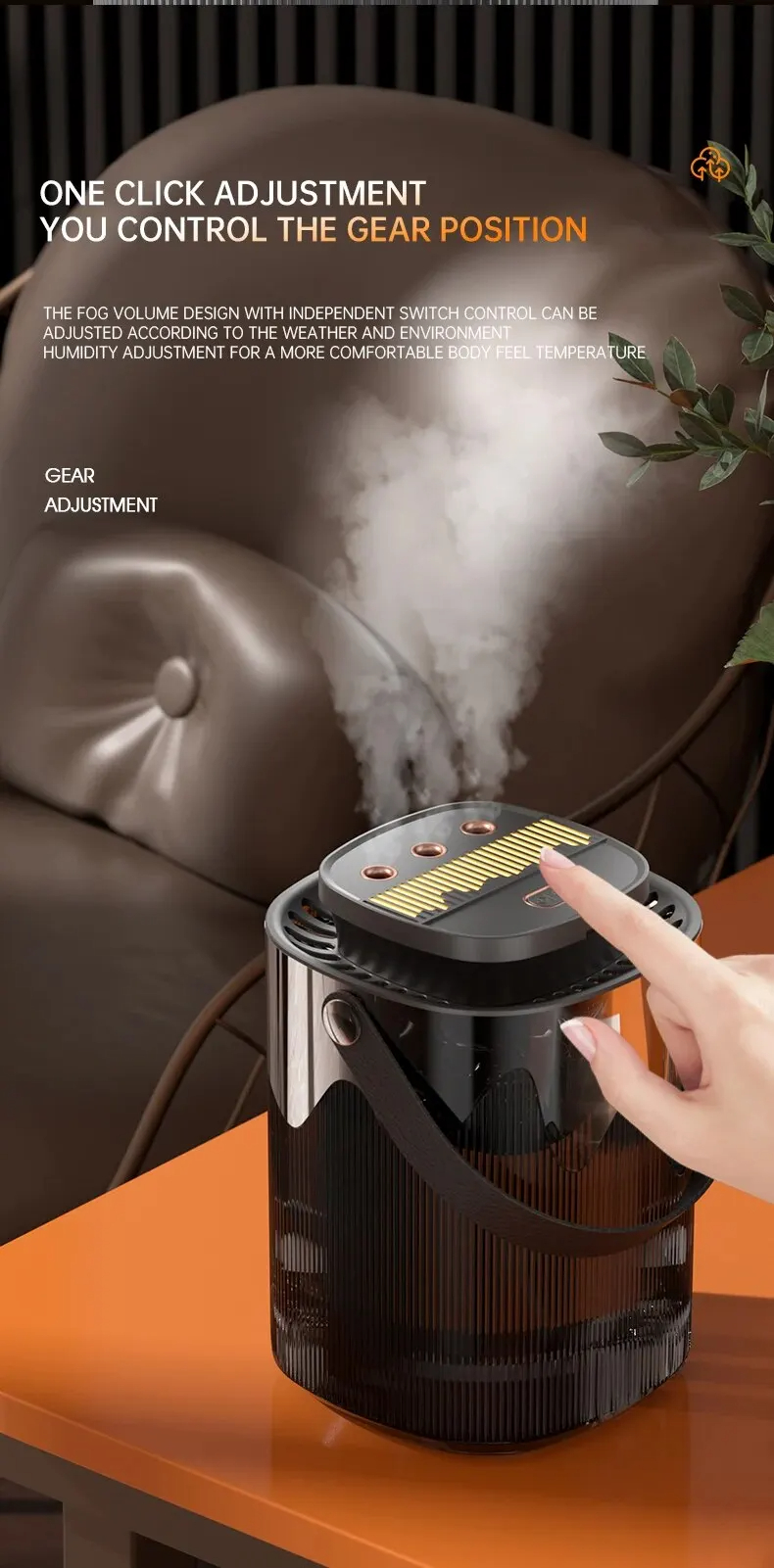 CreativeHumidifierHouseholdAtomizer3LLargeCapacityThreeJetUSBSilentDesktopBedroomDormitoryOfficeNigh-2015477-9