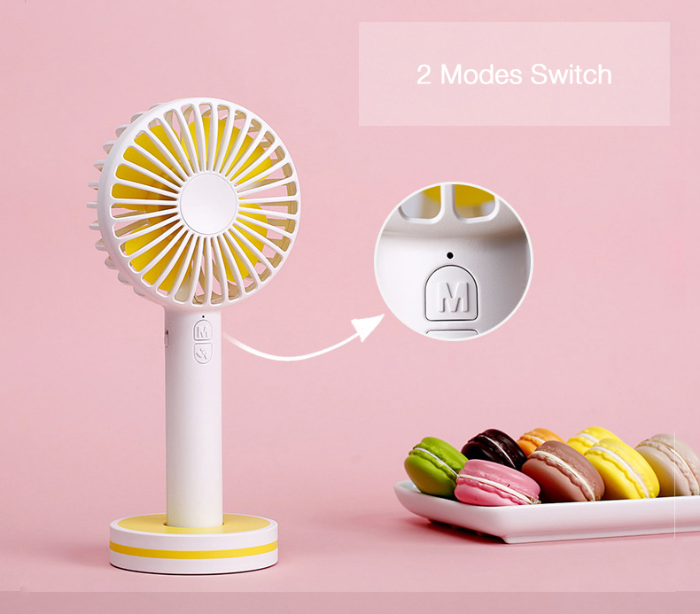 PortableCreativeMacaronDesignUSBRechargeable2ModesDesktopHandheldFanwithMirrorBase-1345774-4