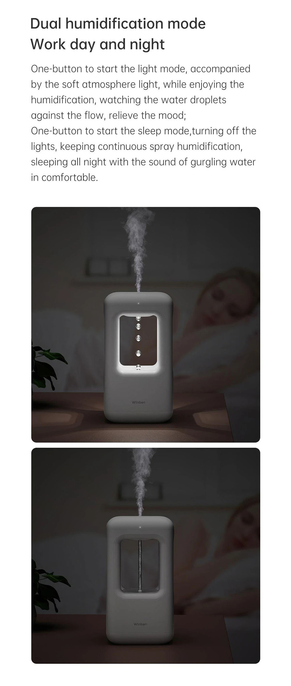 WinbenAntiGravityLevitatingWaterDropHumidifier500mlWaterTankDualHumidificationModeSmartAnti-Drying-1998099-1