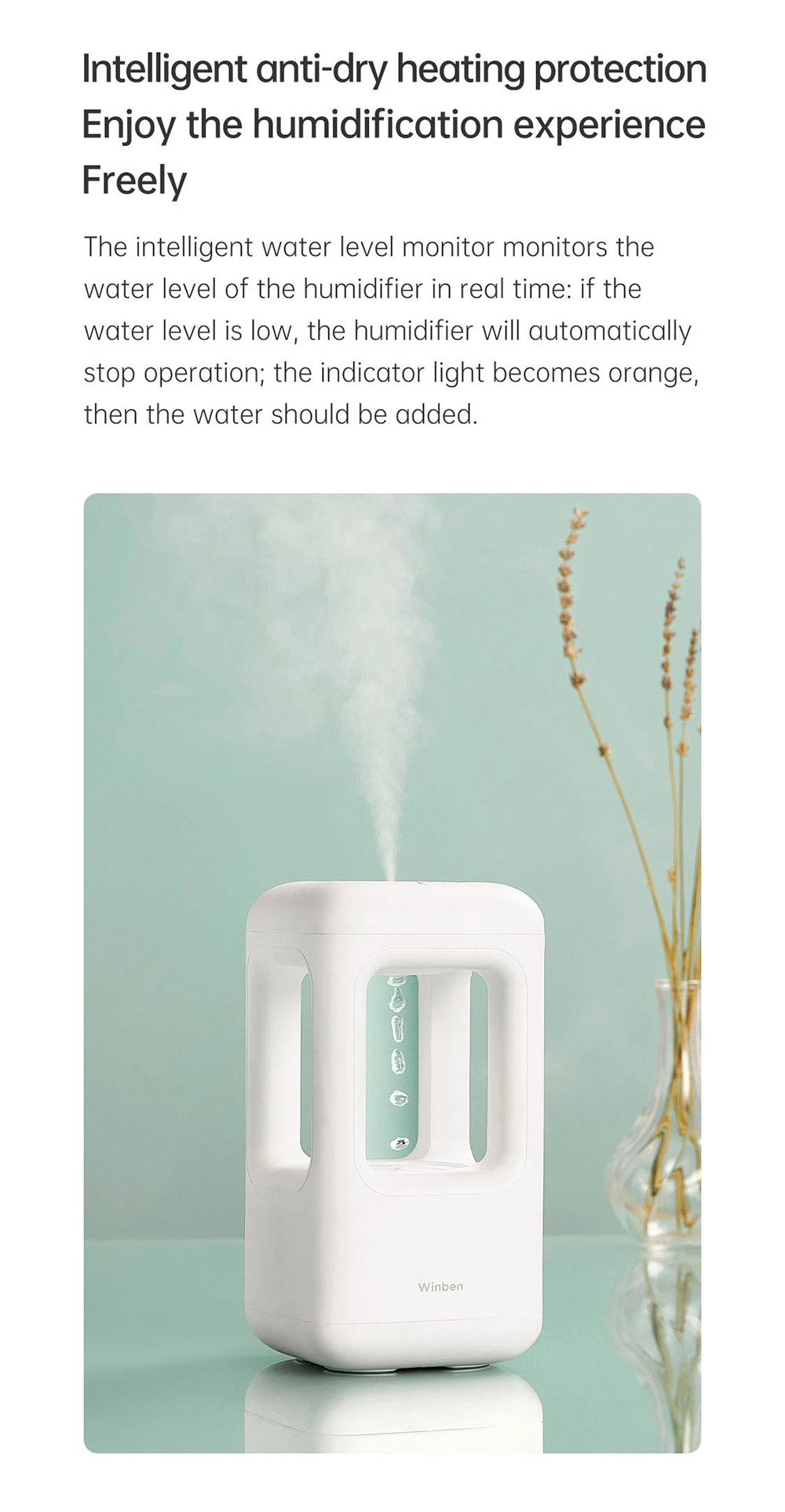 WinbenAntiGravityLevitatingWaterDropHumidifier500mlWaterTankDualHumidificationModeSmartAnti-Drying-1998099-7