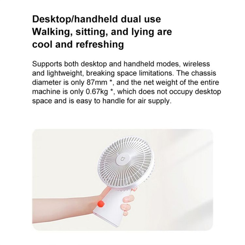 XiaomiMijiaHandheldElectricType-CFansMiniPortableOutdoorFanwithRechargeable4000mAhFoldableHandleDesk-2008703-2
