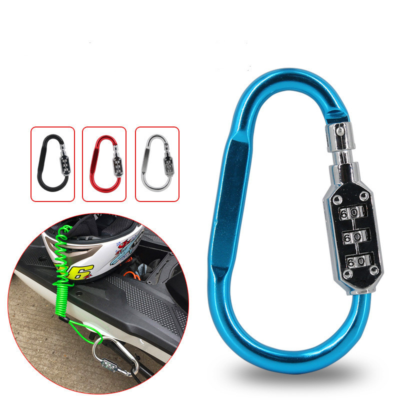 3-DigitD-LockMountaineeringBuckleHookCombinationLockBicycleElectricBikeAnti-TheftHookHelmetLock-1991225-2