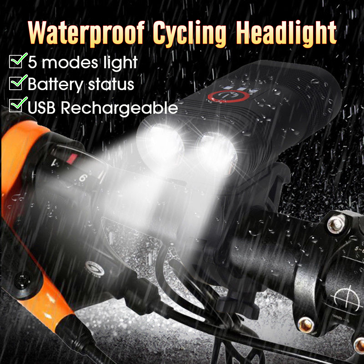 3000LMDoubleLEDRechargeableBicycleHeadLightBikeType-CLampRotatingMountHeadlamp-1634454-6