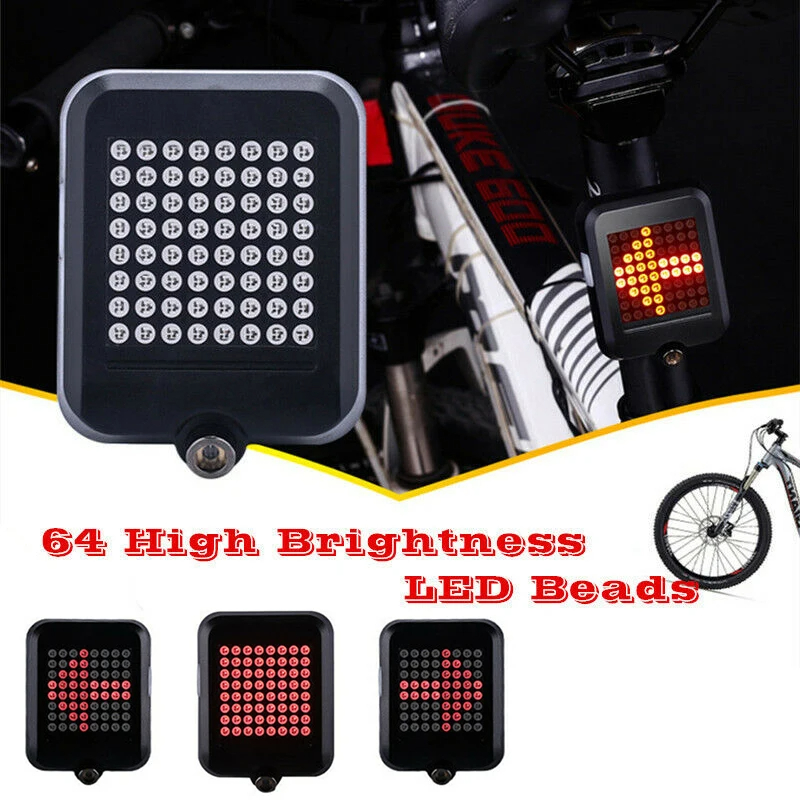 BENGGUOBikeTaillight650mAhBattery3LightModesWaterproofTurnSignalWarningBicycleRearLightwithWirelessR-2002962-1