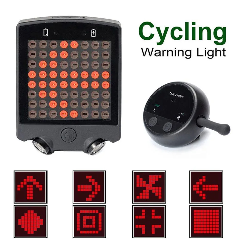 BENGGUOBikeTaillight650mAhBattery3LightModesWaterproofTurnSignalWarningBicycleRearLightwithWirelessR-2002962-4