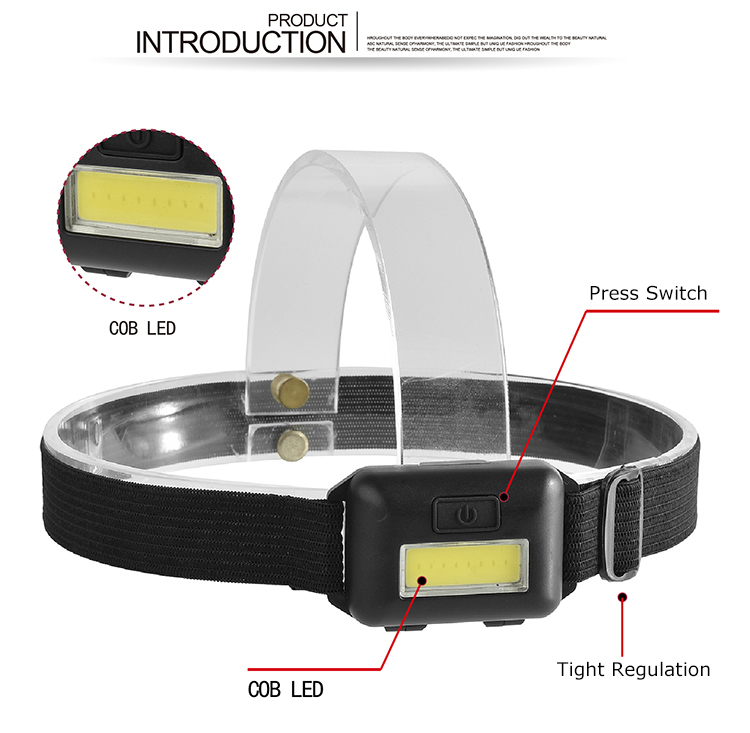 BIKIGHT201450LMCOBLEDUltralightHeadlamp3SwitchModesAdjustableCampingRunning3AAAABattery-1352665-2