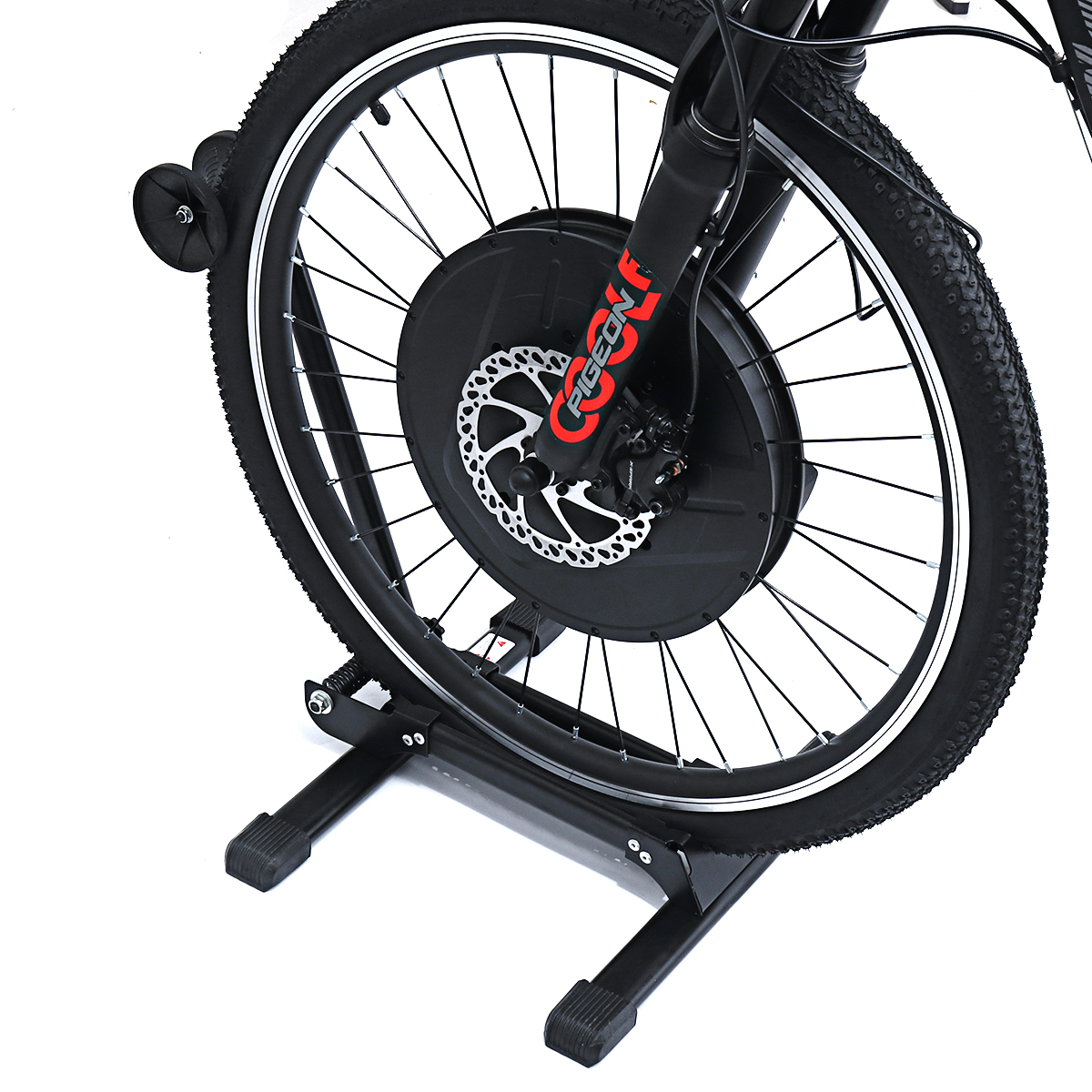 BIKIGHTAluminumAlloyBikeStandL-shapeSingleBiycleStorageBlackFloorRackMTBRoadBikeHolder-1813396-10