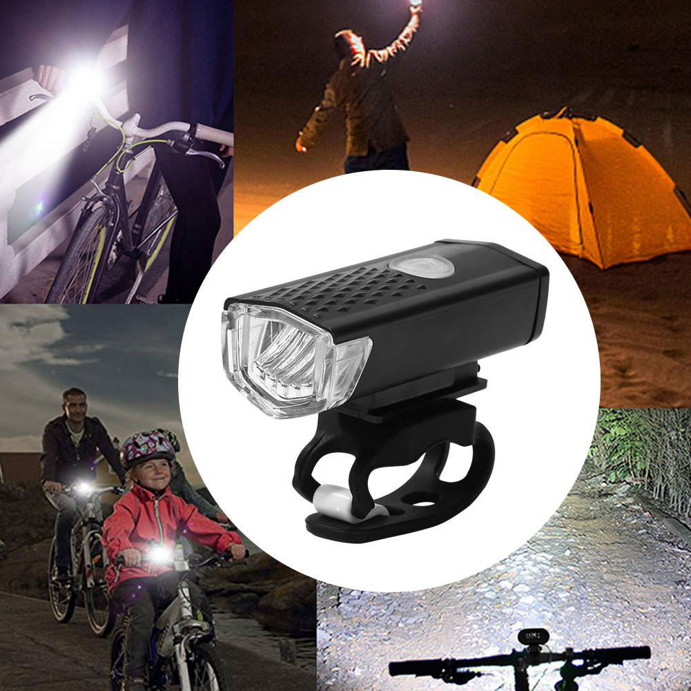 BIKIGHTBicycleLightSet300lm3ModesBikeHeadlightFrontLamp4ModesSafetyWarningTaillightUSBRechargeableWa-1877257-6