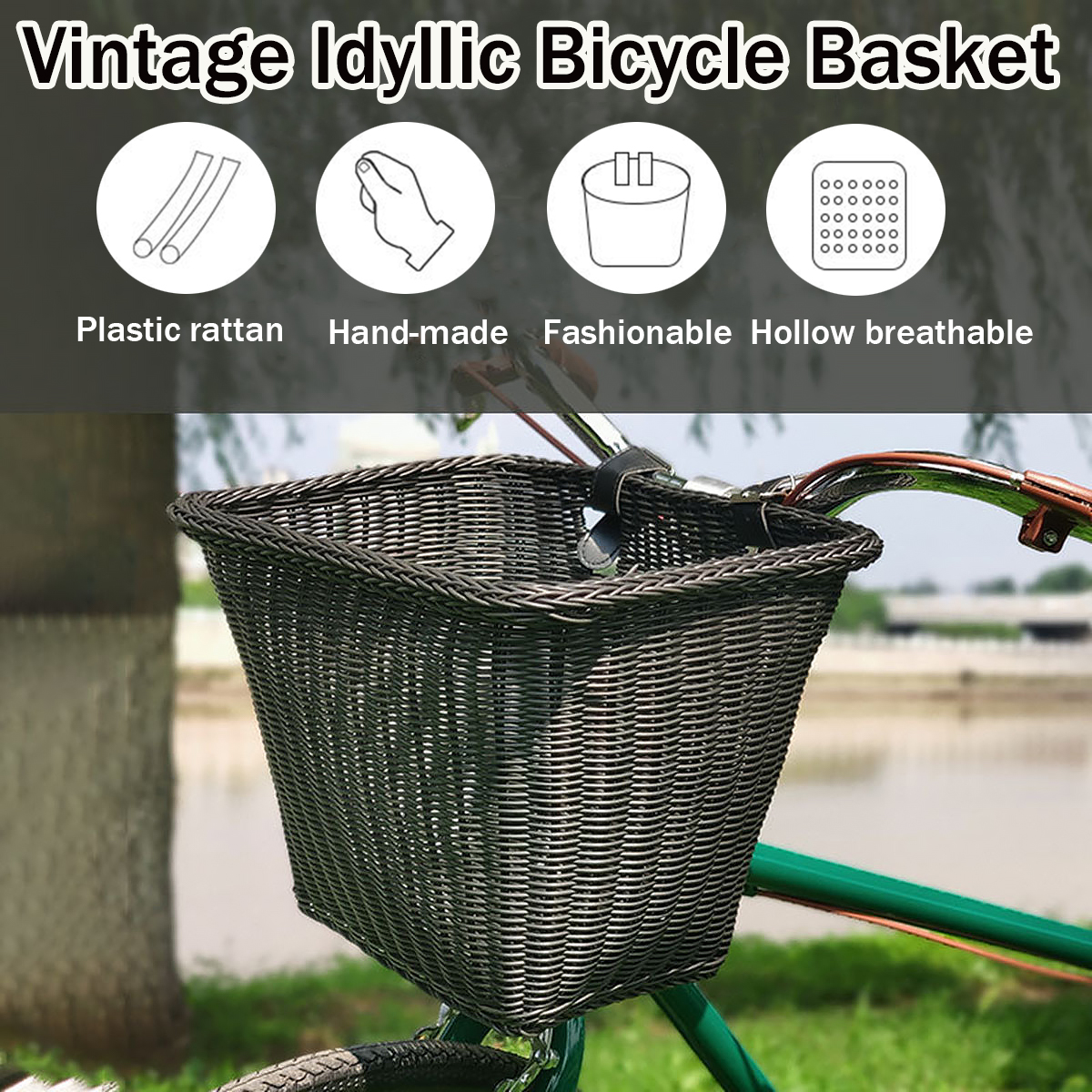 BIKIGHTBikeFrontBasketSoftDetachableHangingBikeBasketFrontHandlebarBagOutdoorCycling-1813388-1