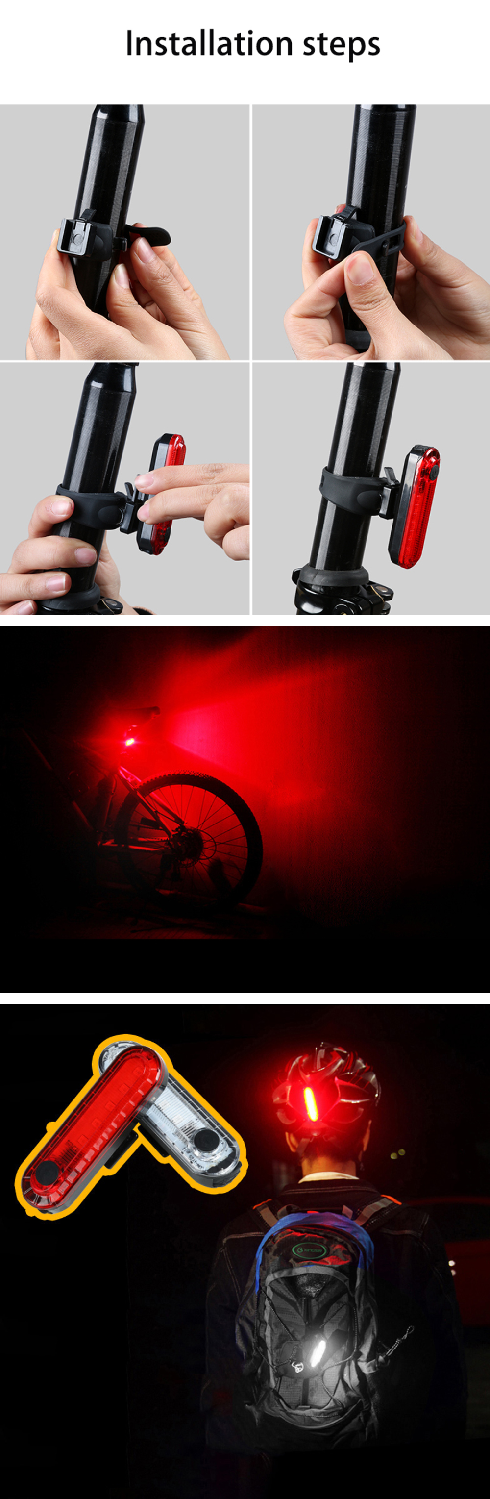 BIKIGHTBikeLightSet3-in-1350LMHeadlightSpeedMeterHornwith4ModesTaillightBicycleWarningLight-1898222-6