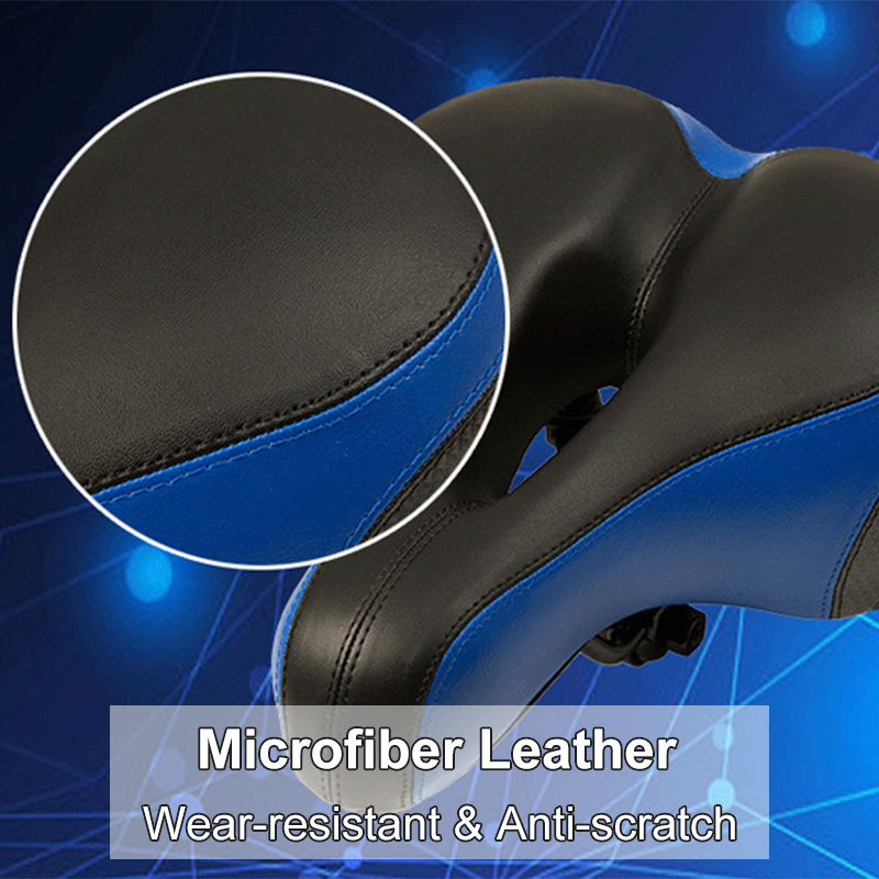 BIKIGHTWideBumCyclingSprungBikeSaddleBicycleSeatGelCushionComfortSoftSaddlesWithReflectiveStripe-1759891-6
