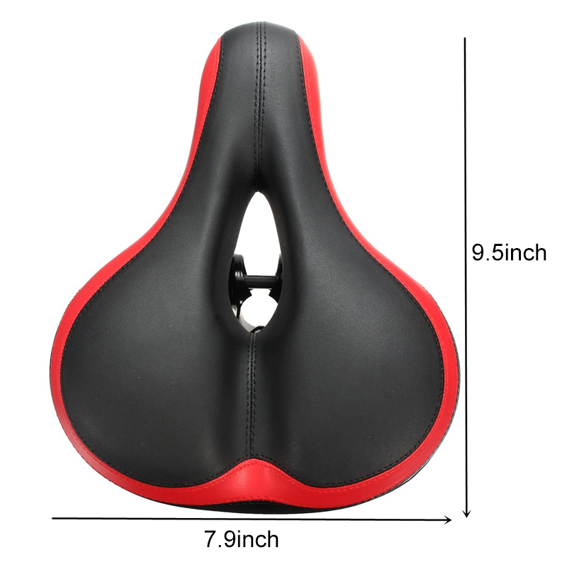 BIKIGHTWideBumCyclingSprungBikeSaddleBicycleSeatGelCushionComfortSoftSaddlesWithReflectiveStripe-1759891-9