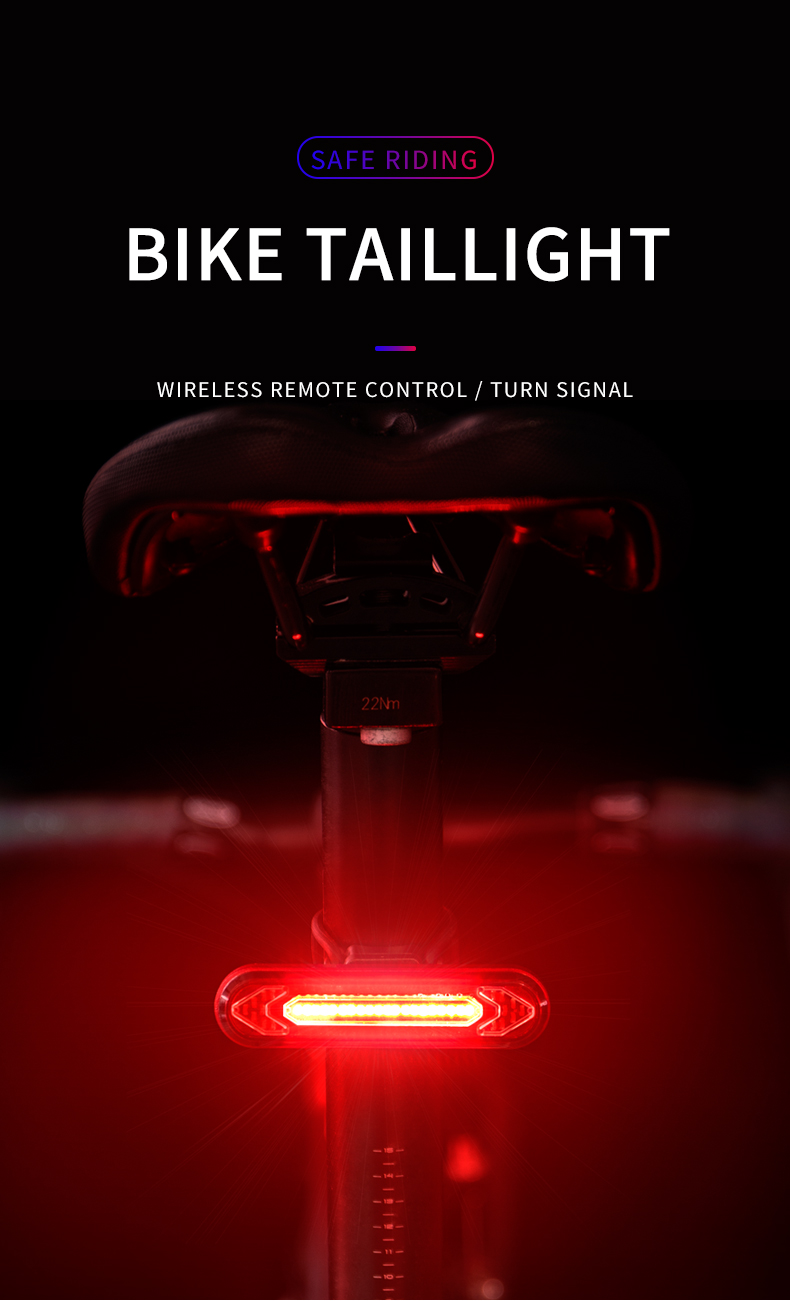 BicycleLightUSBRechargeableTailLightWarningBikeRearLightSmartWirelessRemoteTurnSignalLightLEDBicycle-1979906-1