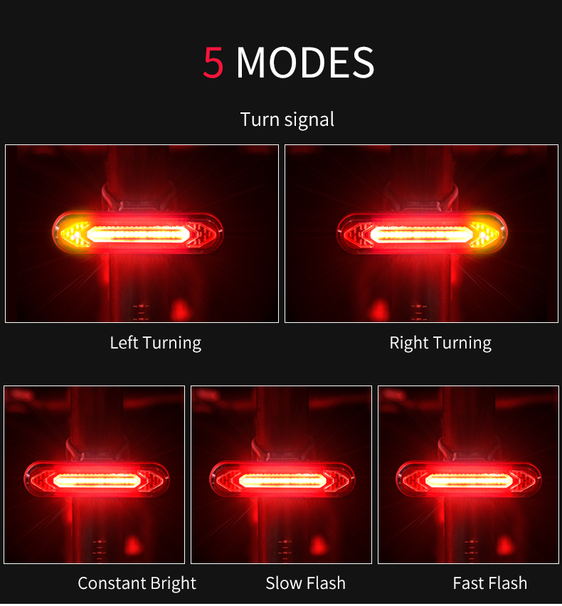 BicycleLightUSBRechargeableTailLightWarningBikeRearLightSmartWirelessRemoteTurnSignalLightLEDBicycle-1979906-3