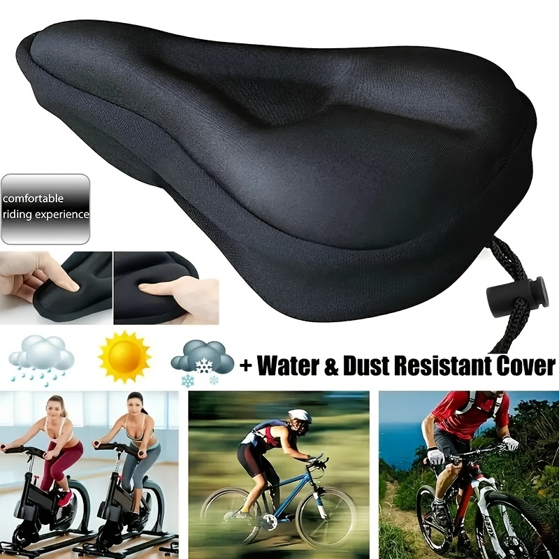 BicycleSaddleCoverThickenedSiliconeWaterproofNon-slipAdjustmentProtectiveCoversforMountainBikeRoadBi-2008145-1