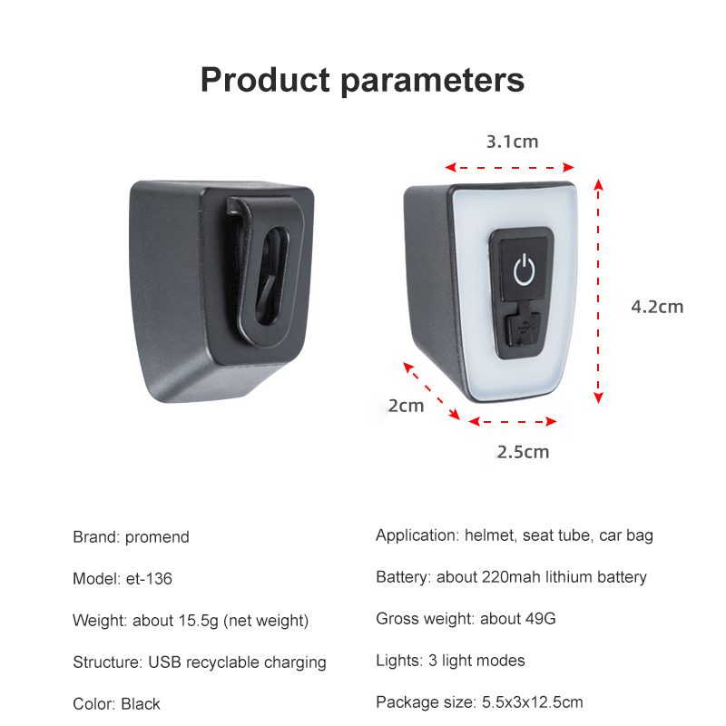 BicycleTailLightRoadBikeHelmetSeatTubeUSBChargingWarningTailLightOutdoorRidingEquipment-1980977-4