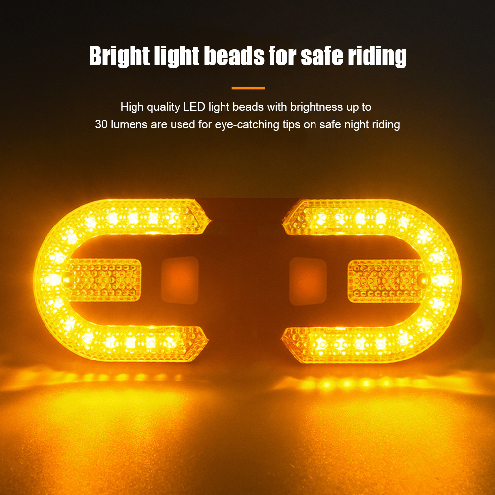 BicycleTurnSignalLightWirelessRemoteControlBikeTaillightUSBRechargeableBicycleFrontRearLightLEDBikeW-1979904-3