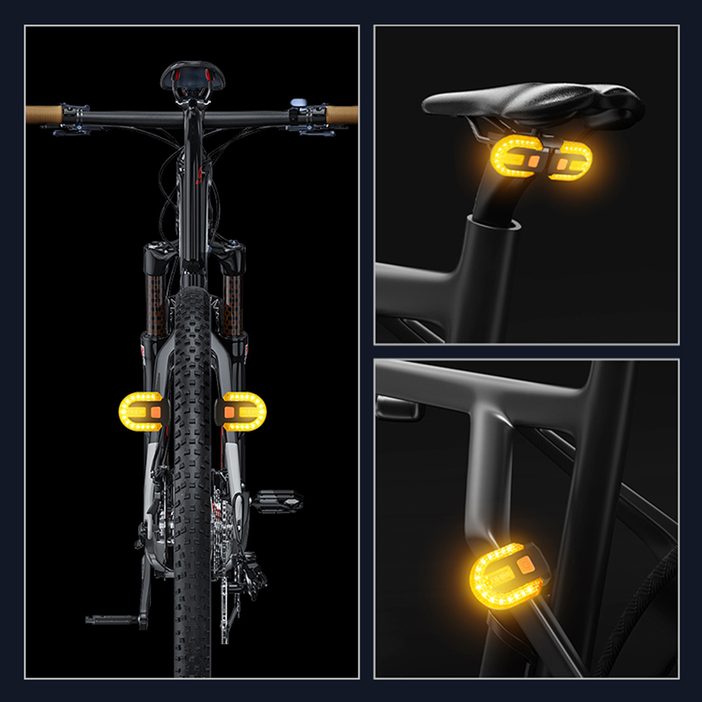 BicycleTurnSignalLightWirelessRemoteControlBikeTaillightUSBRechargeableBicycleFrontRearLightLEDBikeW-1979904-4