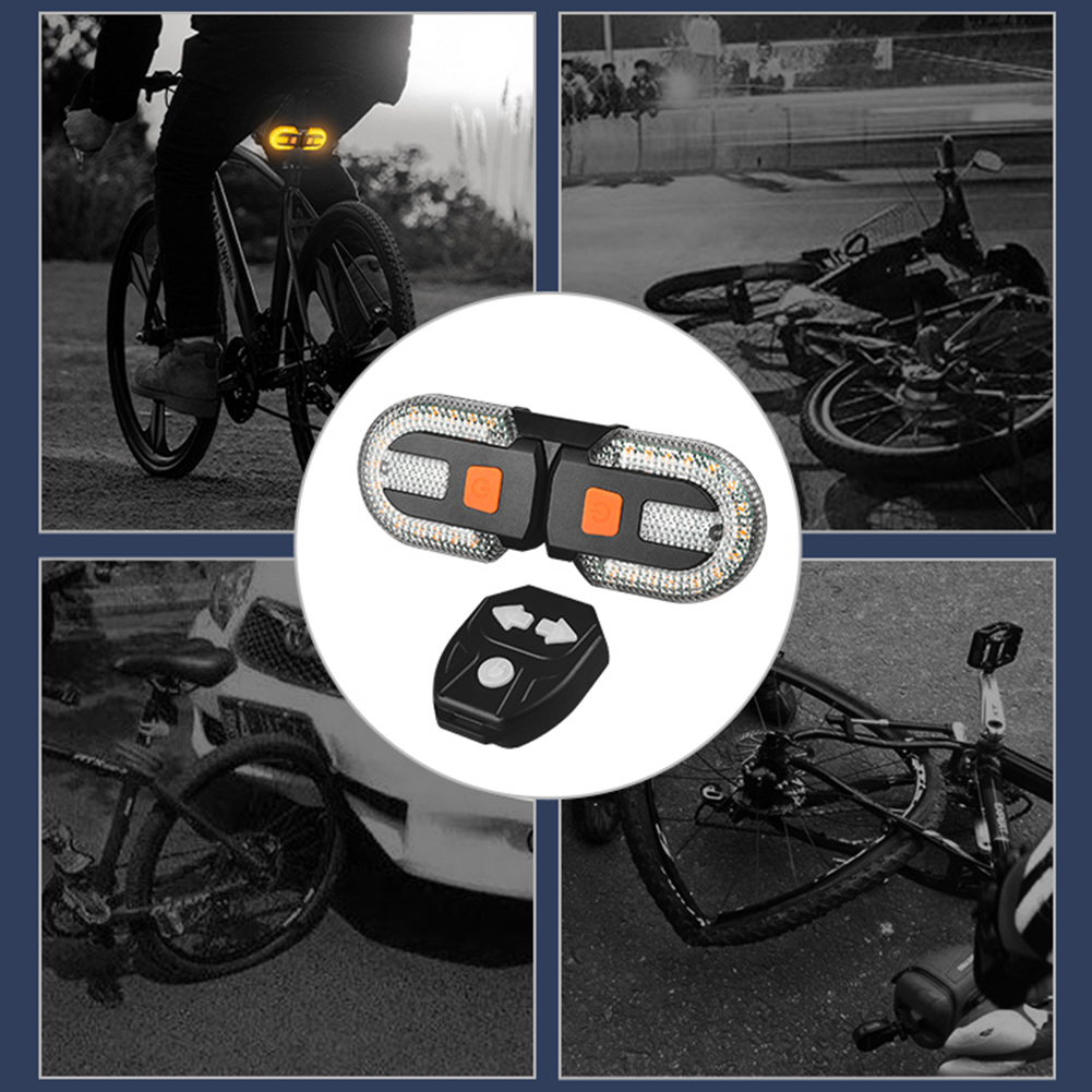 BicycleTurnSignalLightWirelessRemoteControlBikeTaillightUSBRechargeableBicycleFrontRearLightLEDBikeW-1979904-9