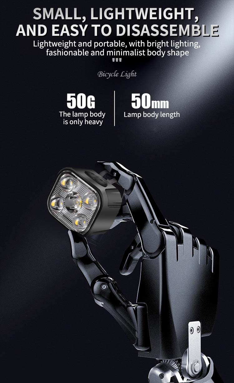 BikeHeadlight1000mAhBattery4LightModesType-CUSBChargingWaterproofLightweightFrontLightTaillightforNi-2003522-12