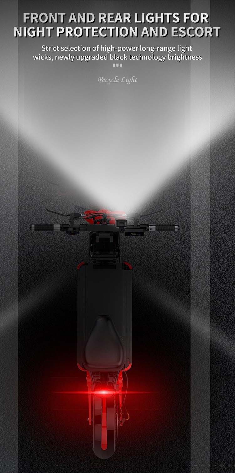 BikeHeadlight1000mAhBattery4LightModesType-CUSBChargingWaterproofLightweightFrontLightTaillightforNi-2003522-4