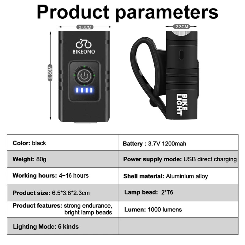 BikeLightSet1000LMBrightBicycleFrontLightwithSmartTaillightUSBRechargeableMTBMountainBicycleHeadligh-1980957-12