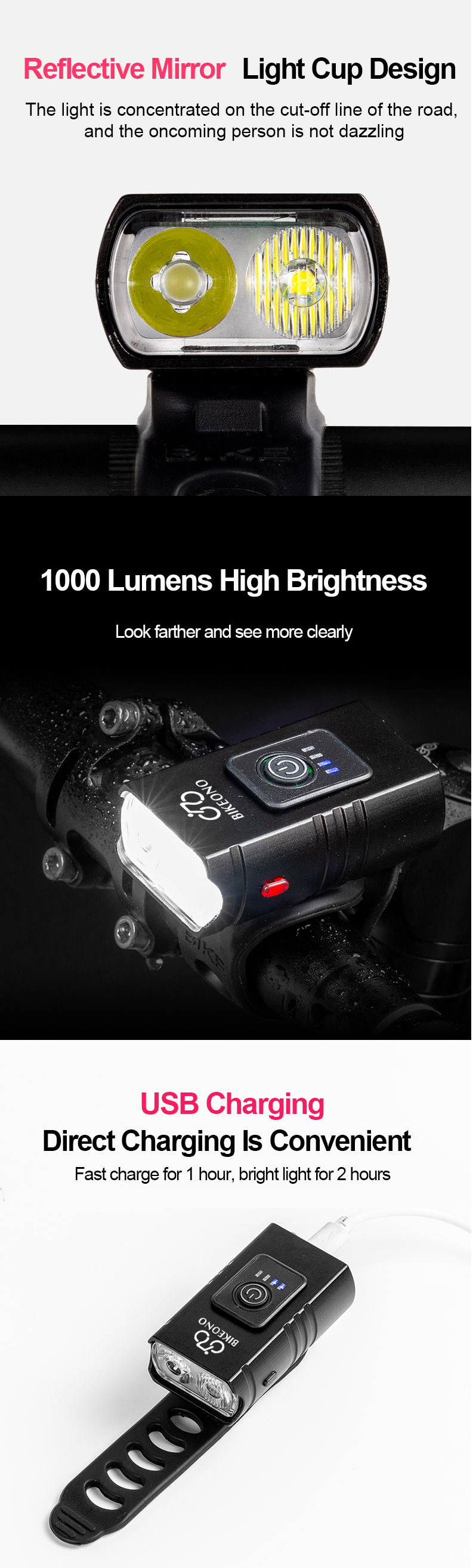 BikeLightSet1000LMBrightBicycleFrontLightwithSmartTaillightUSBRechargeableMTBMountainBicycleHeadligh-1980957-6