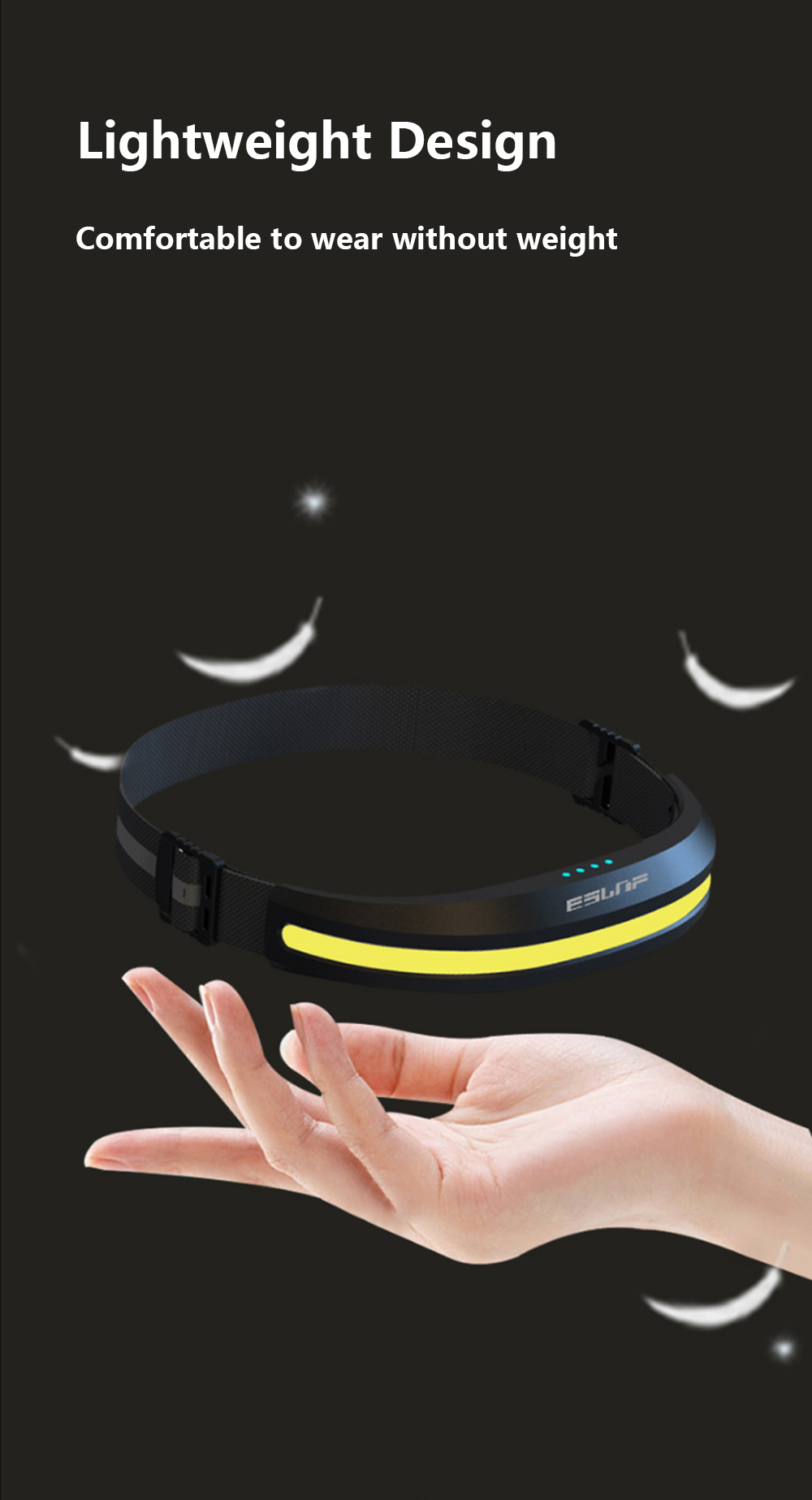 COB4ModesFloodlightHeadlampUSBChargingLightweightIPX5WaterproofHighPowerHeadlightWithReflectiveStrip-1955532-3