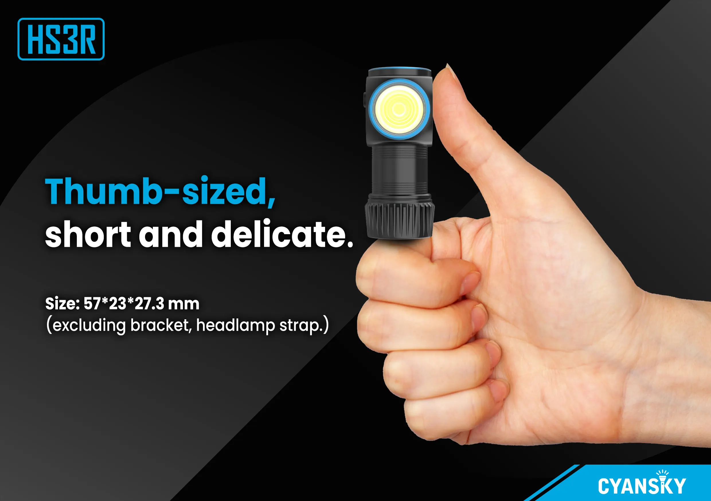 CYANSKYHS3R1100lmMiniL-ShapedMultifunctionalRechargeableHeadlampwithRedLightLightweightUSB-CRecharge-1999382-3