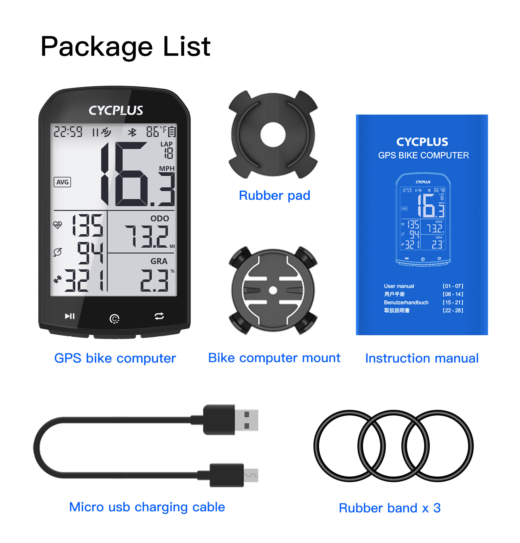 CYCPLUSM1GPSBicycleComputerWirelessWithBluetooth40ANTCyclingSpeedometerWaterproofLCDBacklightBikeOdo-1925023-8