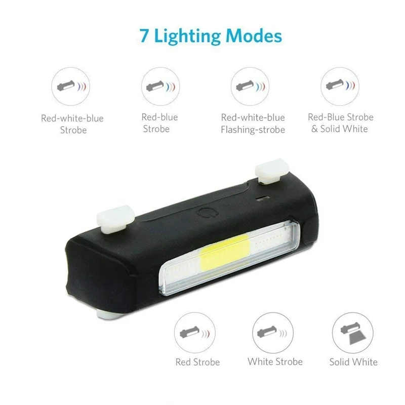CanssesBikeTaillight500mAhBattery7LightModesUSBRechargeableWaterproofLightweightBicycleRearLightforN-2007787-7
