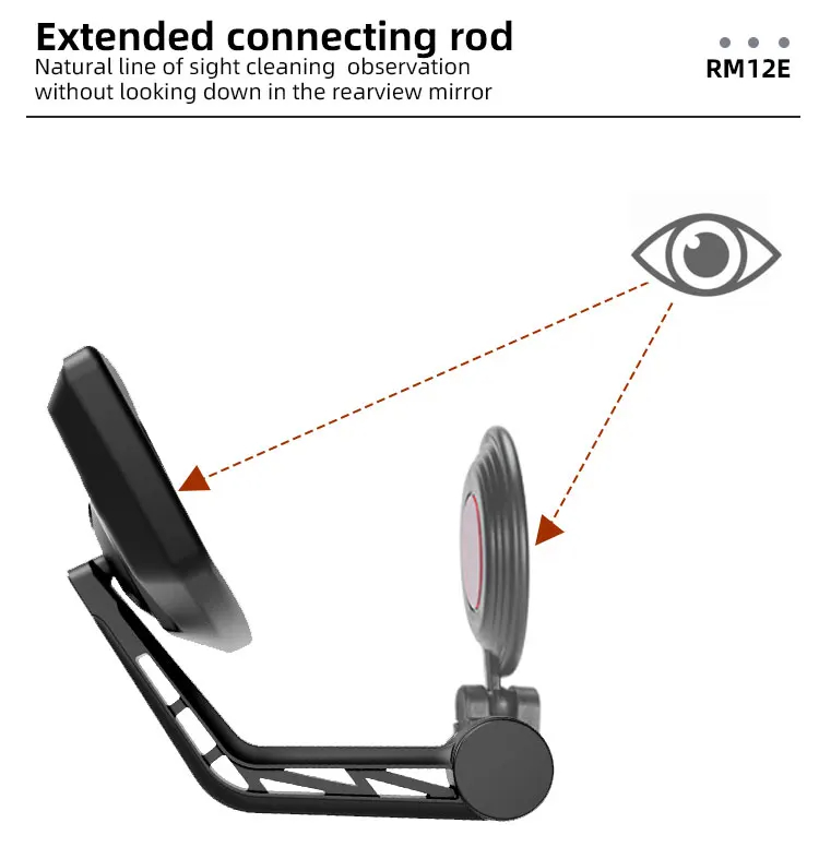 DRCKHROSRM-12EBicycleMirrorSetWideRangeHigh-DefinitionRearViewMirrorCyclingAdjustableBikeMirrorforE-2012356-3