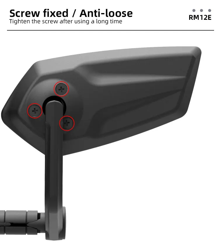 DRCKHROSRM-12EBicycleMirrorSetWideRangeHigh-DefinitionRearViewMirrorCyclingAdjustableBikeMirrorforE-2012356-5