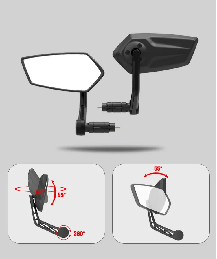 DRCKHROSRM-12EBicycleMirrorSetWideRangeHigh-DefinitionRearViewMirrorCyclingAdjustableBikeMirrorforE-2012356-7