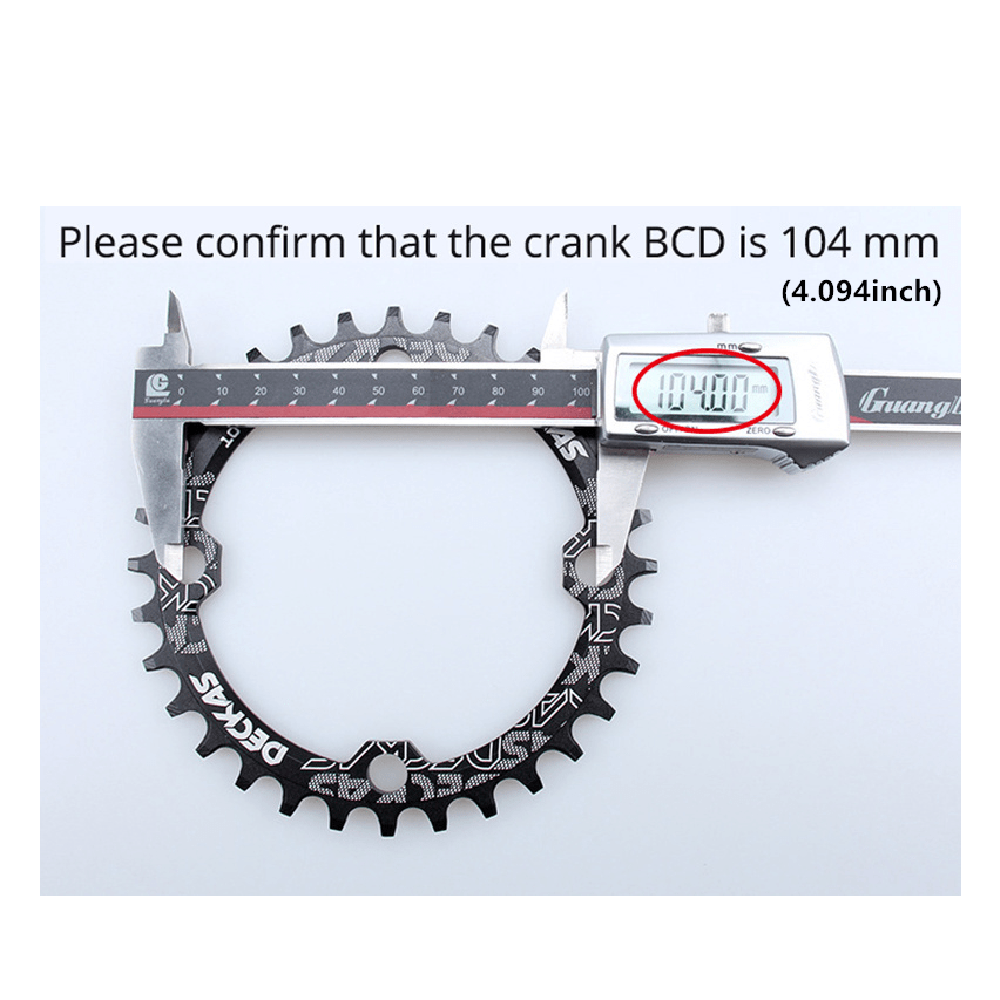 Deckas104BCDRoundNarrowWideChainringMTBMountainBikeBicycle104BCD32T34T36T38TCranksetToothPlateParts-1991195-1