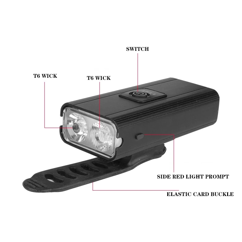 Double-LampUSBRechargeableBikeLightHeadlightOutdoorRidingLampIlluminationBicycleFrontLight-1981810-10