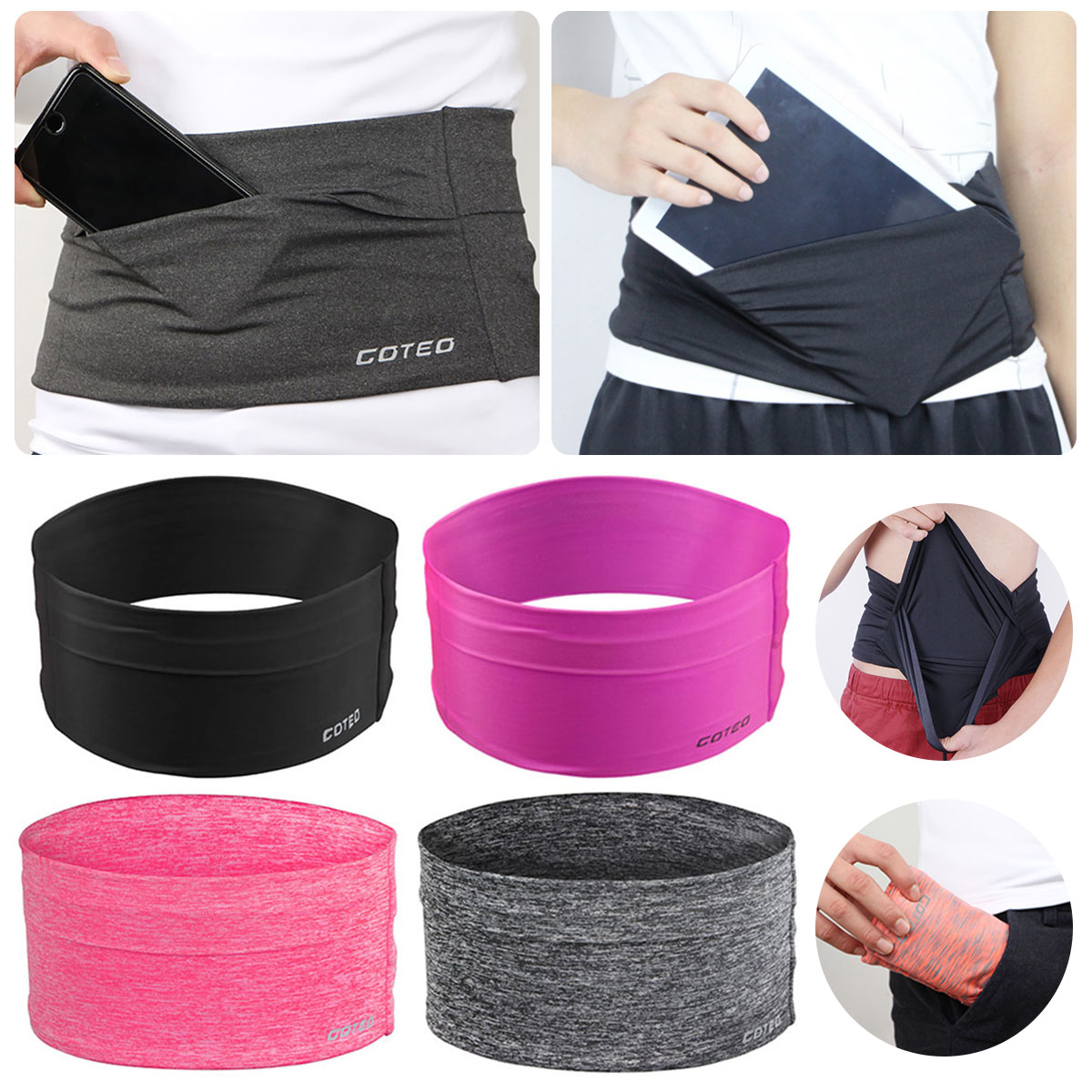 ExerciseFitnessRunningCyclingWaistBagWaterproofPhoneBagBeltPocket-1628537-1