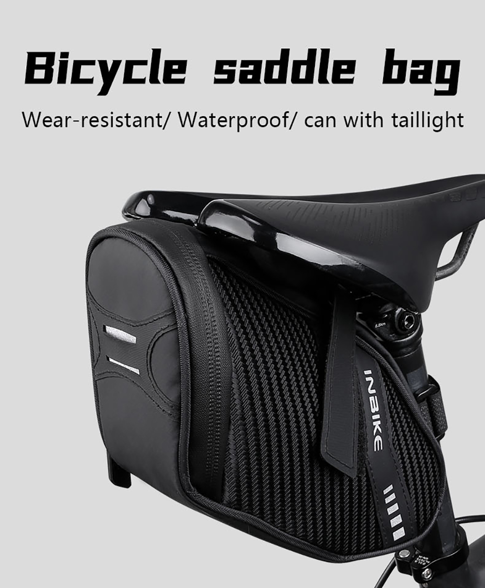 INBIKEBicycleSaddleBagWithReflectiveWarningStripWaterproofStorageSaddleBagRearCyclingEquipmentAccess-1955527-1