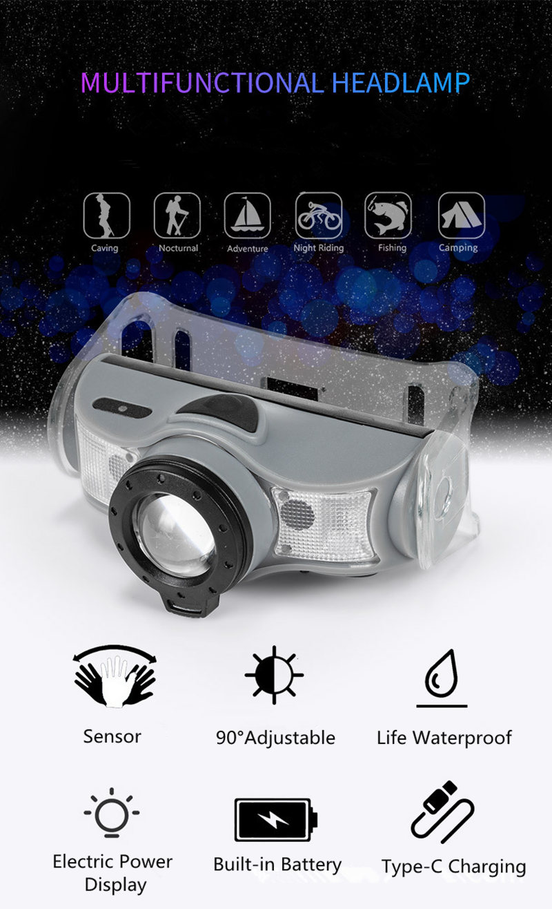 LEDSensorHeadlampUSBRechargeableHeadlightOutdoorWaterproofCampingTorchLightsForCampingCycingFishing-1979359-1