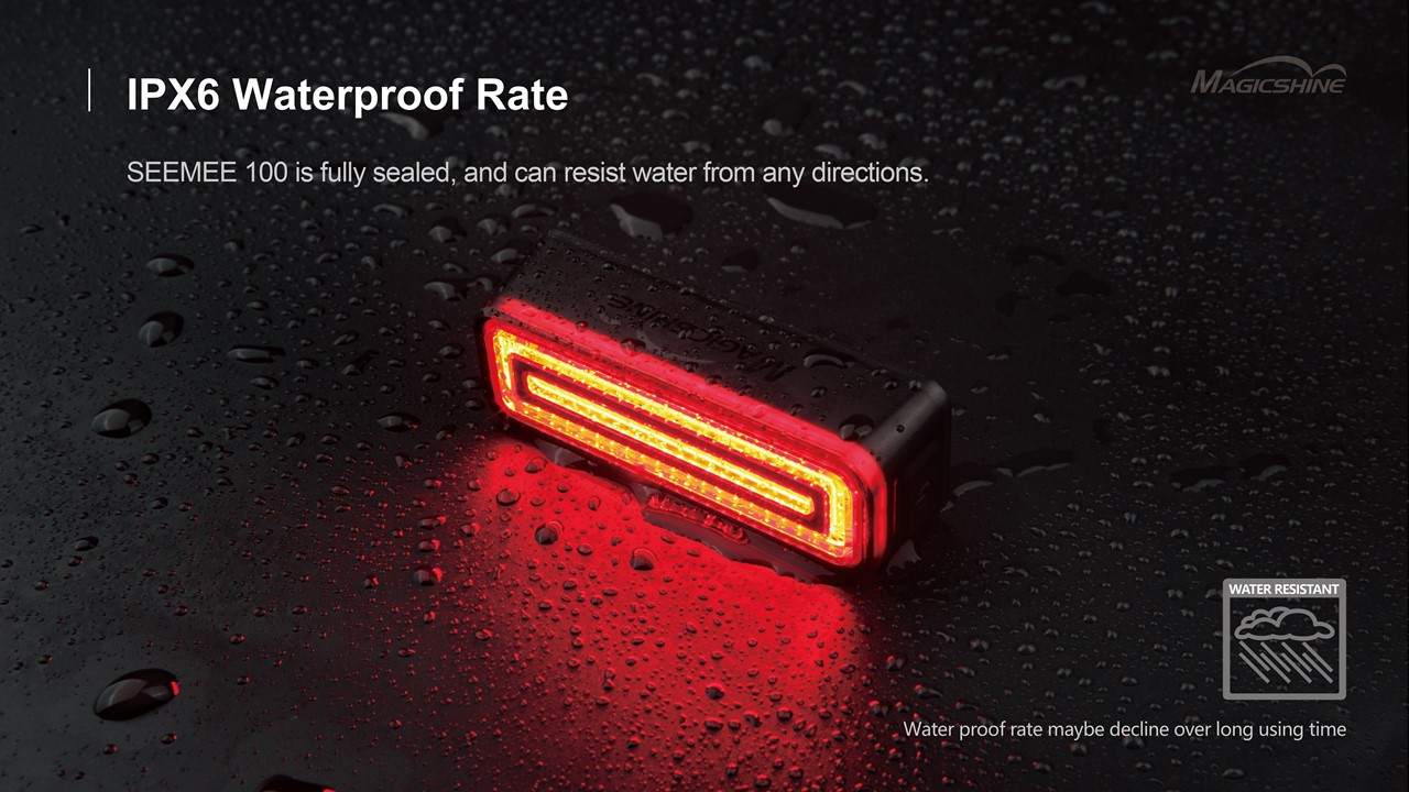 MAGICSHINESEEMEE100BicycleRearLight100LmBrightness2000mLightVisibilityIPX6WaterproofUSBRechargeableA-2008316-7