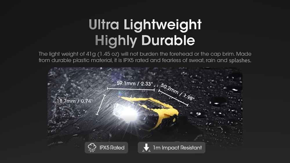 NITECORENU11OutdoorIntelligentMotionSensorHatClipHeadlampforNightFishingwithLongBatteryLifeandSuperB-1998065-7
