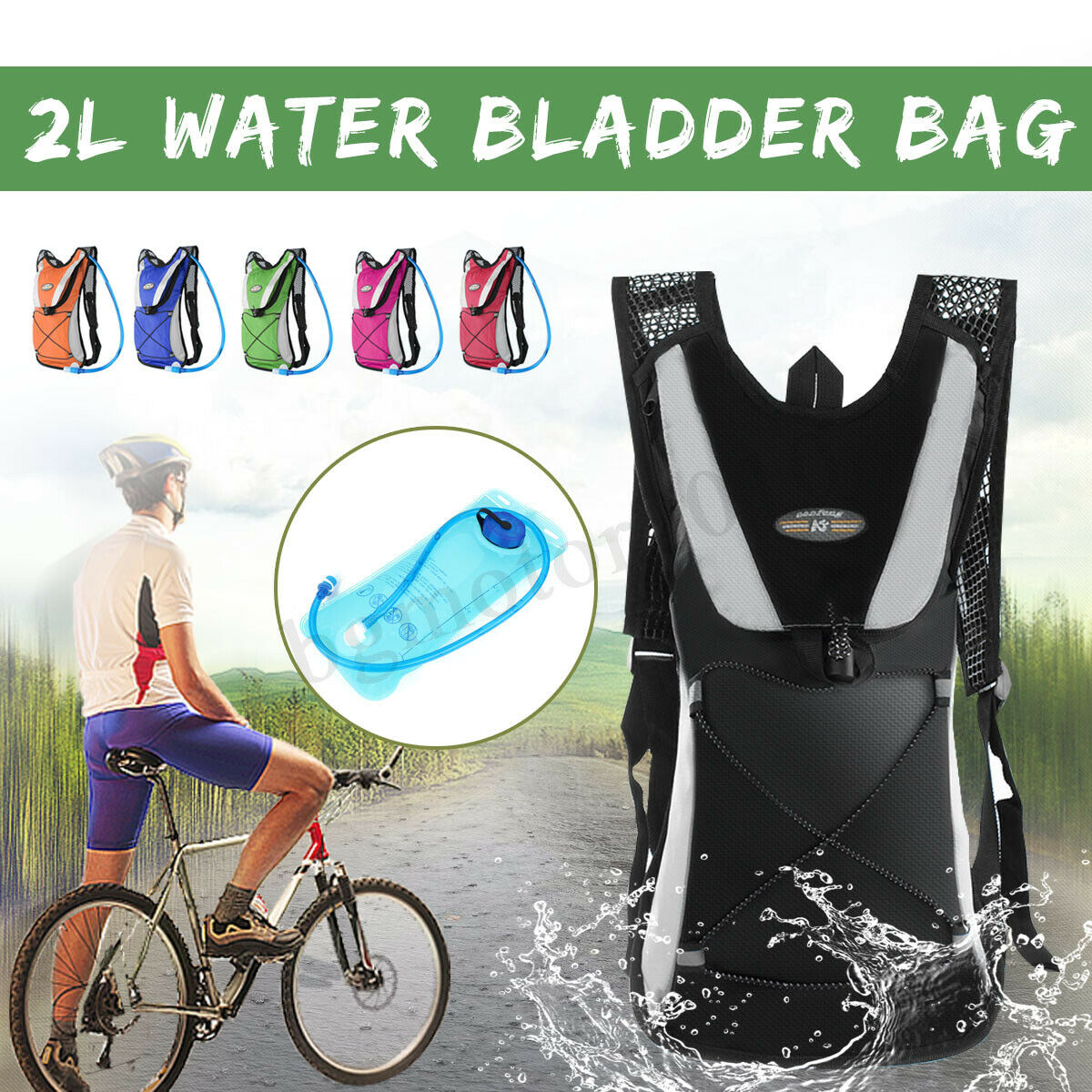 OutdoorCyclingBikeMultiplePockets2LWaterBladderBagHydrationPackSportBackpackForHikingCampingEquipmen-1629019-2