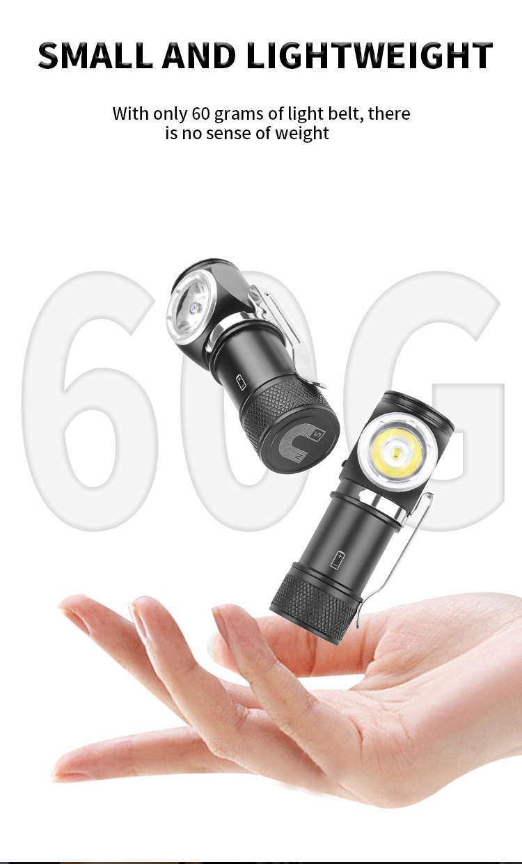 P8LED600LMMiniFlashlightBuilt-inBatteryType-CChargingPortableStrongLightMulti-FunctionWithMagnetPenC-2004126-6