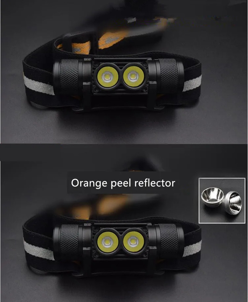 SEEKNITED10H25C1100LMLEDHeadlightMiniWhiteLightHeadTorchUSBChargerwith18650BatteryHeadlampCampingFla-2003701-2