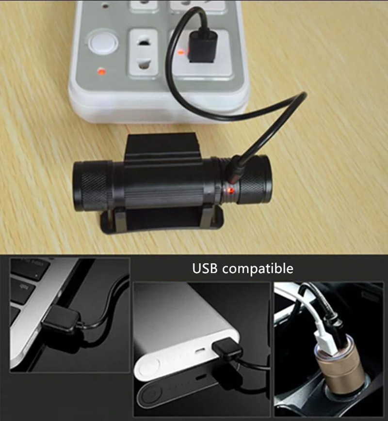 SEEKNITED10H25C1100LMLEDHeadlightMiniWhiteLightHeadTorchUSBChargerwith18650BatteryHeadlampCampingFla-2003701-3