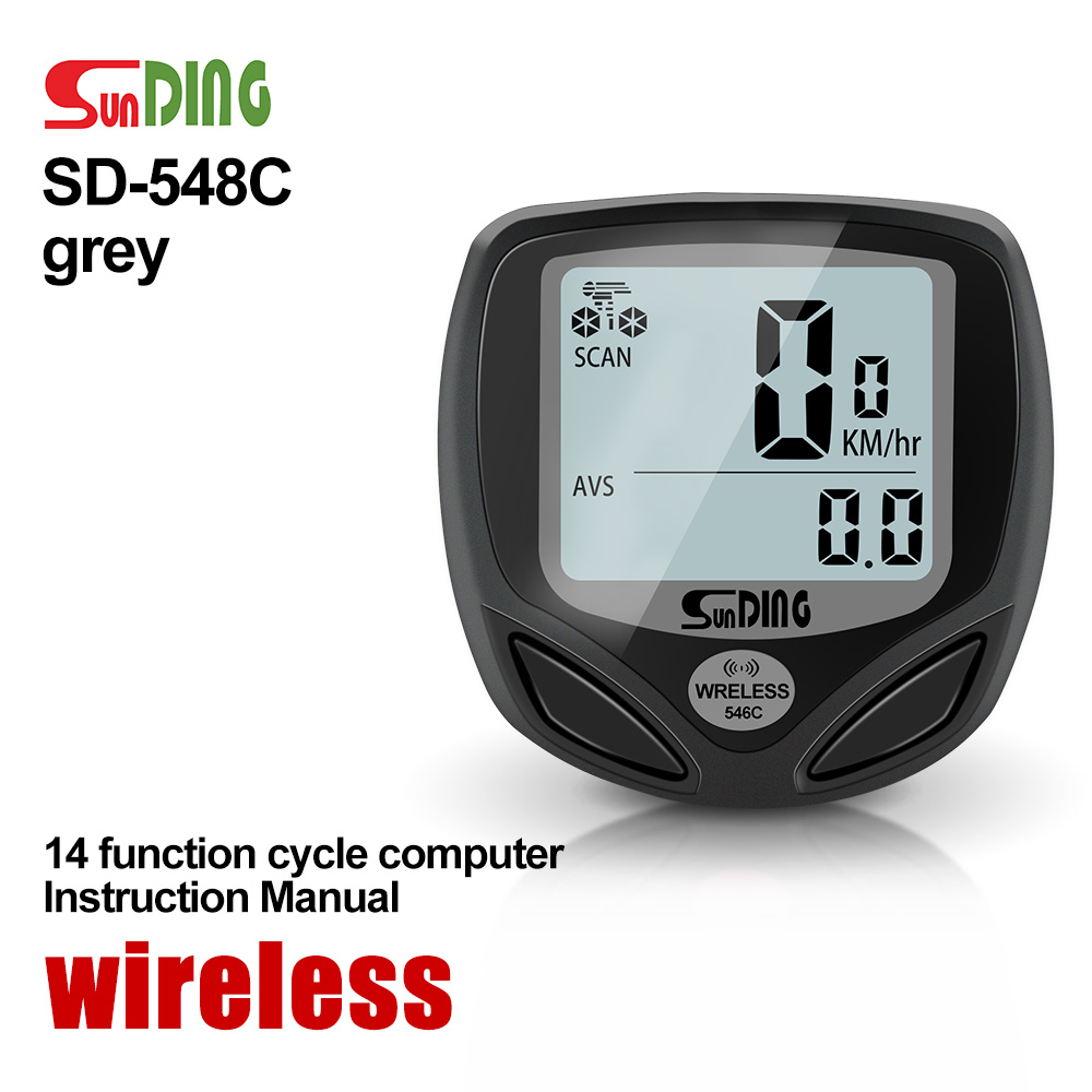 SUNDINGSD-548CWirelessDigitalBikeComputerBikeSpeedMeterMultifunctionSensorsBicycleComputerSpeedomete-1979884-1
