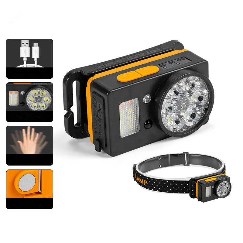 SensorHeadlampCOBLEDHeadLampFlashlightUSBRechargeableHeadTorchHeadLightwithBuilt-inBattery-1979426-2