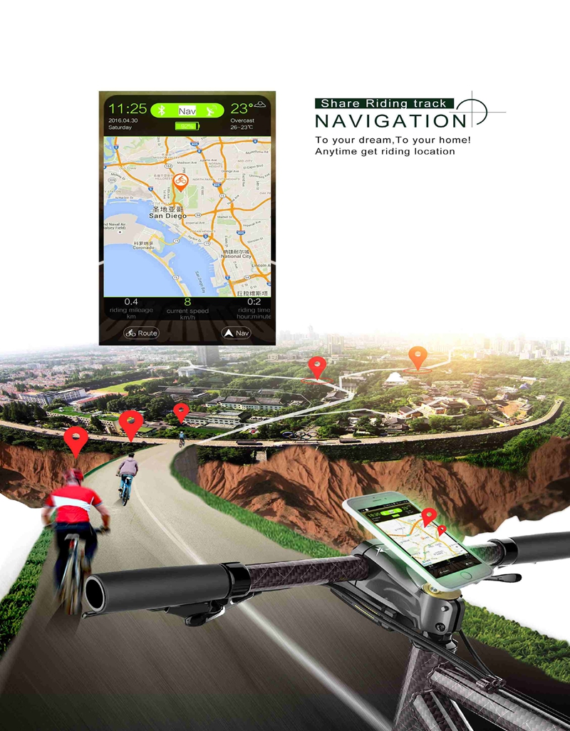 SmartBikeStemSupportAPPPowerbankAntiTheftAlarmGPSDataRecordMusicPlayerAluminumAlloy-1056960-4