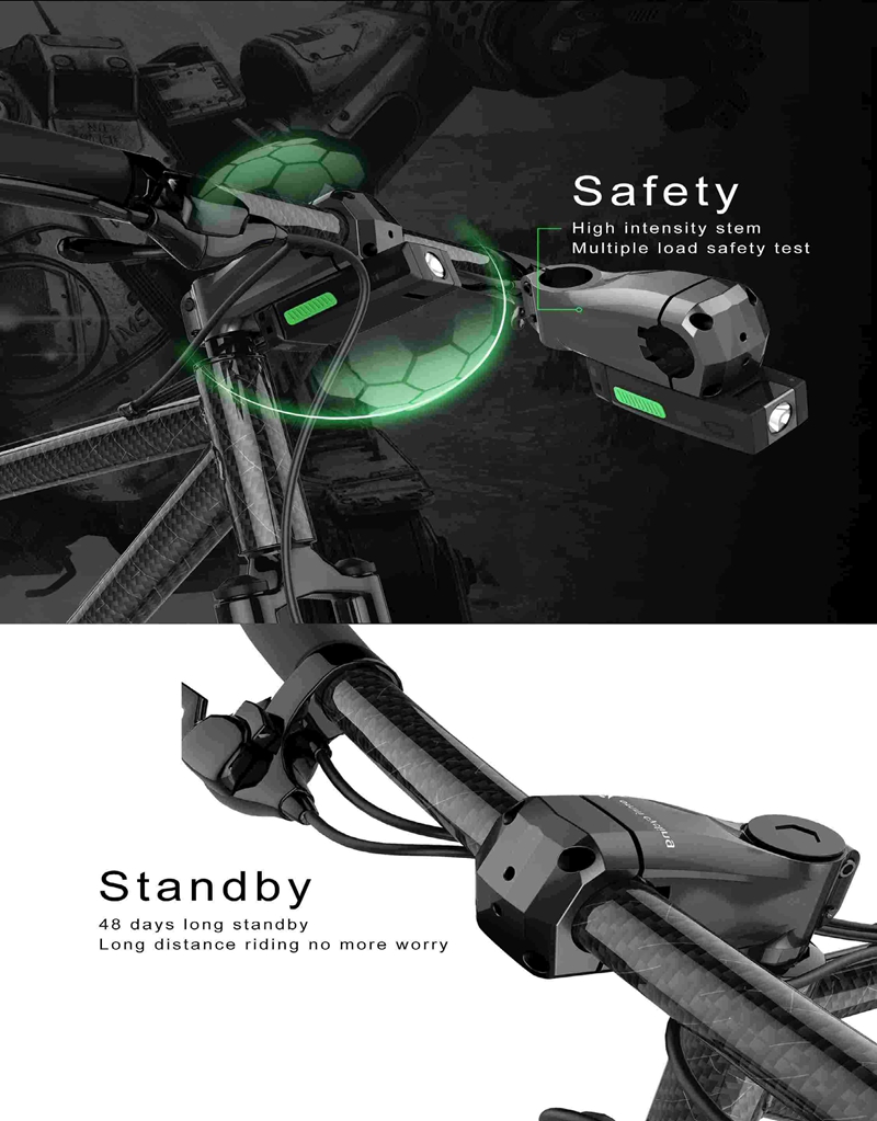 SmartBikeStemSupportAPPPowerbankAntiTheftAlarmGPSDataRecordMusicPlayerAluminumAlloy-1056960-7
