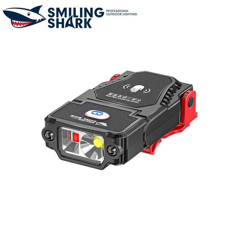 SmilingSharkRechargeableWaterproofLEDCapLightUltraBrightHandsClipLampforOutdoorActivitiesFishingCamp-1998217-1
